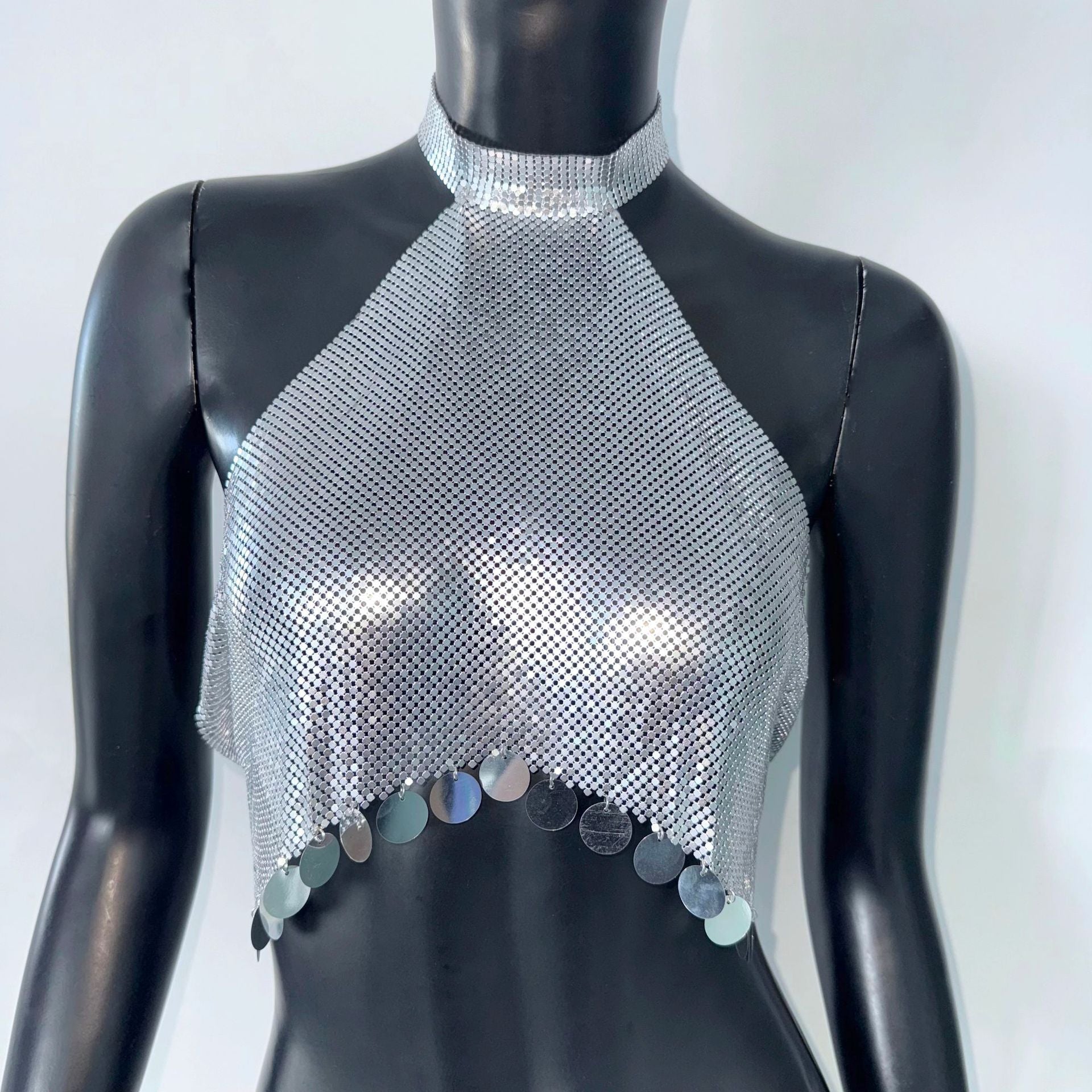 European And American Women's Sequins Halter Top