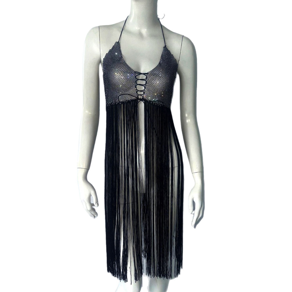 Fashion Personality Ladies Tassel Stitching Beach Vest