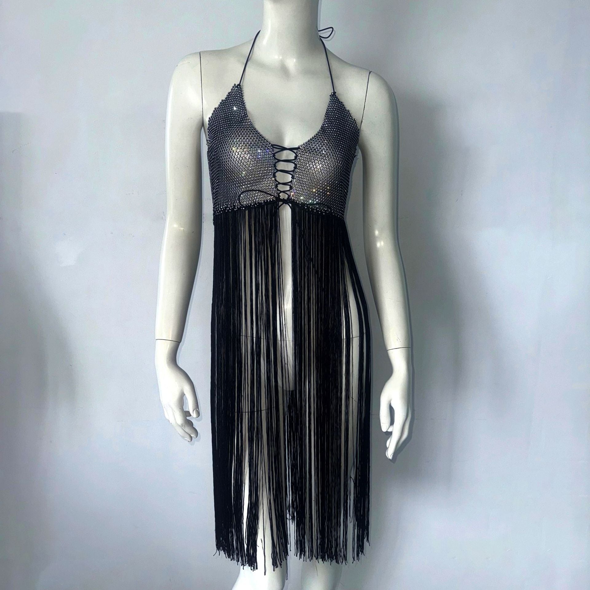 Fashion Personality Ladies Tassel Stitching Beach Vest